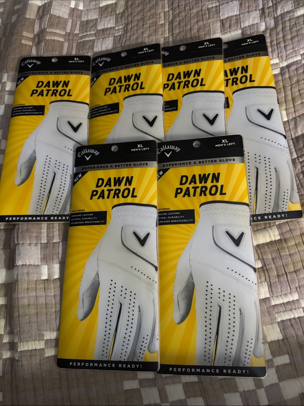 Callaway Dawn Patrol Golf Glove Pairing - White and Black Accents